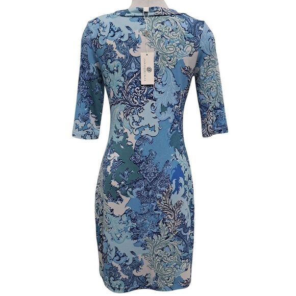 Jean-Pierre Klifa Paisley Fairy Square Neck Denim Multi- Color NWT - Picture 4 of 13